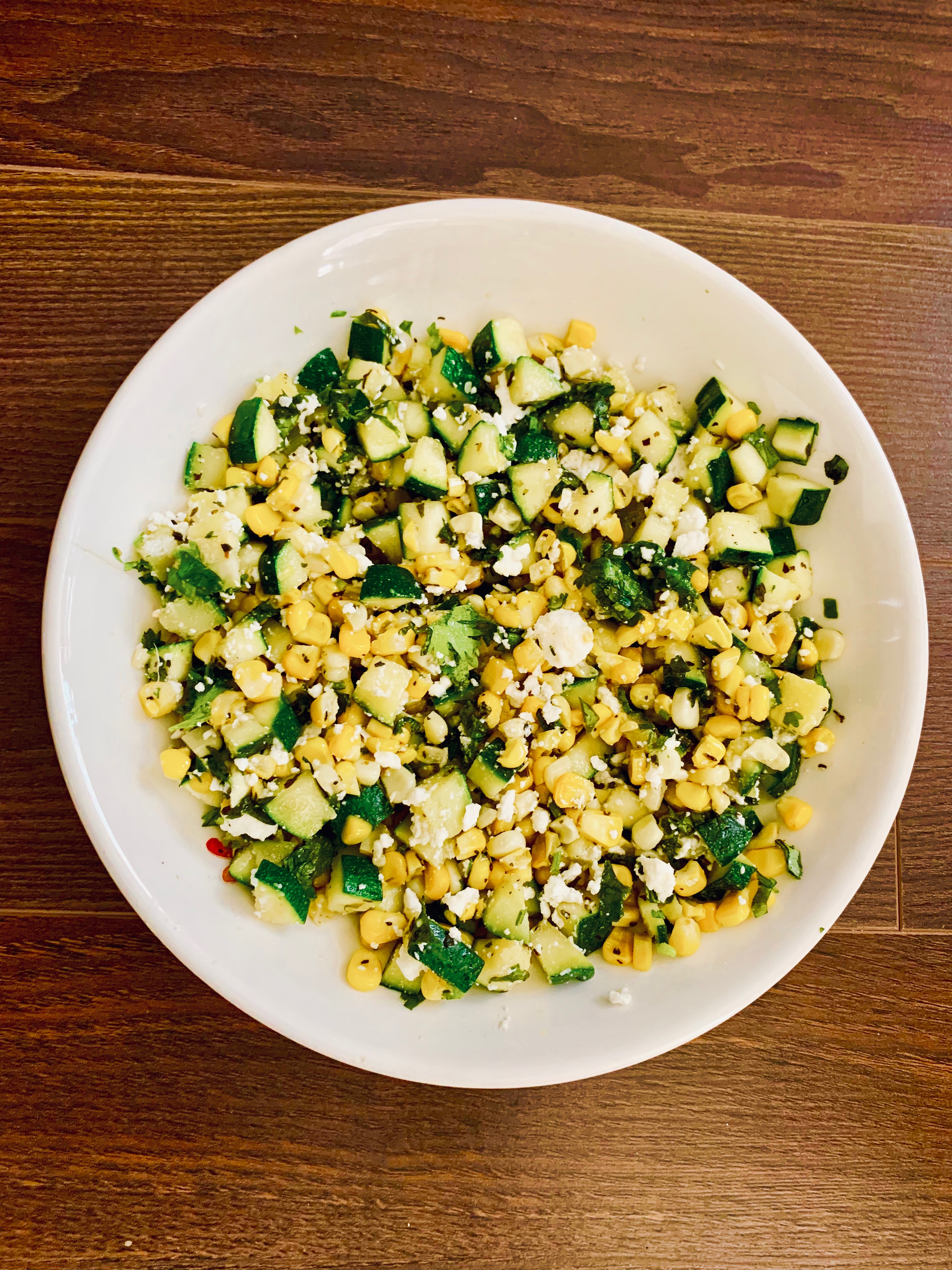 Warm Corn and Zucchini Salad